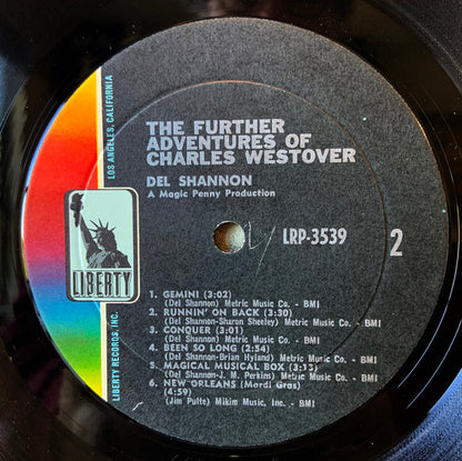Del Shannon : The Further Adventures Of Charles Westover (LP, Album, Mono, Promo)