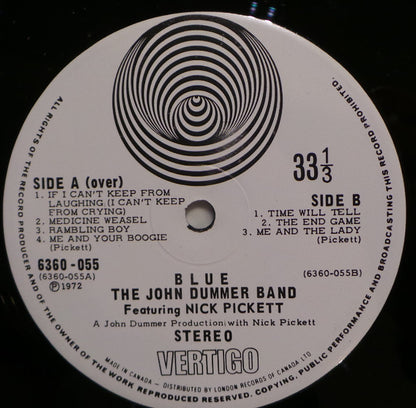 The John Dummer Band Featuring Nick Pickett : Blue (LP, Album)