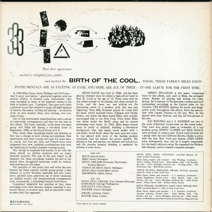 Miles Davis : Birth Of The Cool (LP, Album, Comp, RE)
