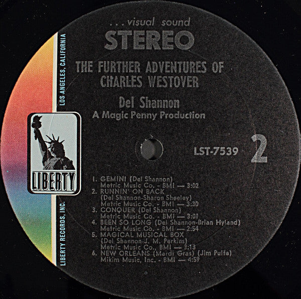 Del Shannon : The Further Adventures Of Charles Westover (LP, Album)