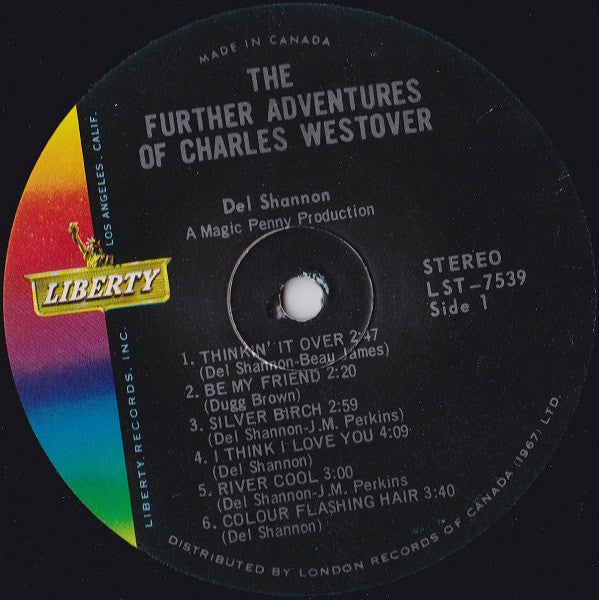 Del Shannon : The Further Adventures Of Charles Westover (LP, Album)