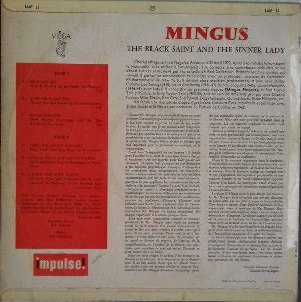 Charles Mingus : The Black Saint And The Sinner Lady (LP, Album, Mono)