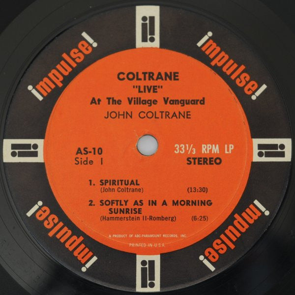John Coltrane : "Live" At The Village Vanguard (LP, Album, RP, Gat)