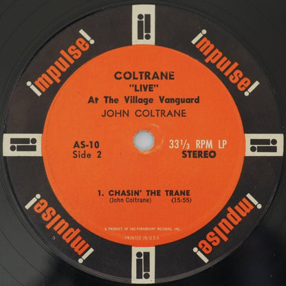John Coltrane : "Live" At The Village Vanguard (LP, Album, RP, Gat)
