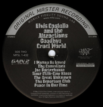 Elvis Costello & The Attractions : Goodbye Cruel World (LP, Album, Ltd, Num, RE, RM, 180)