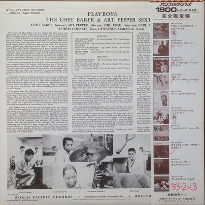 The Chet Baker-Art Pepper Sextet : Playboys (LP, Album, Mono, Ltd, RE)