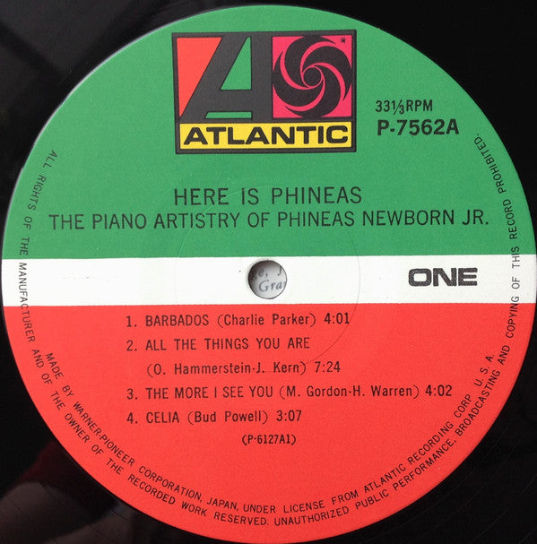 Phineas Newborn Jr. = Phineas Newborn Jr. : Here Is Phineas (The Piano Artistry Of Phineas Newborn Jr.) = ヒア・イズ・フィニアス (LP, Album, Mono, RE)