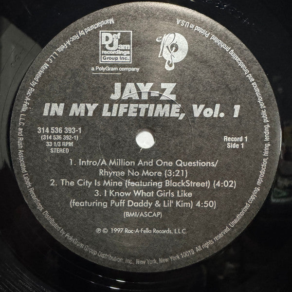 Jay-Z : In My Lifetime, Vol. 1 (2xLP, Album)