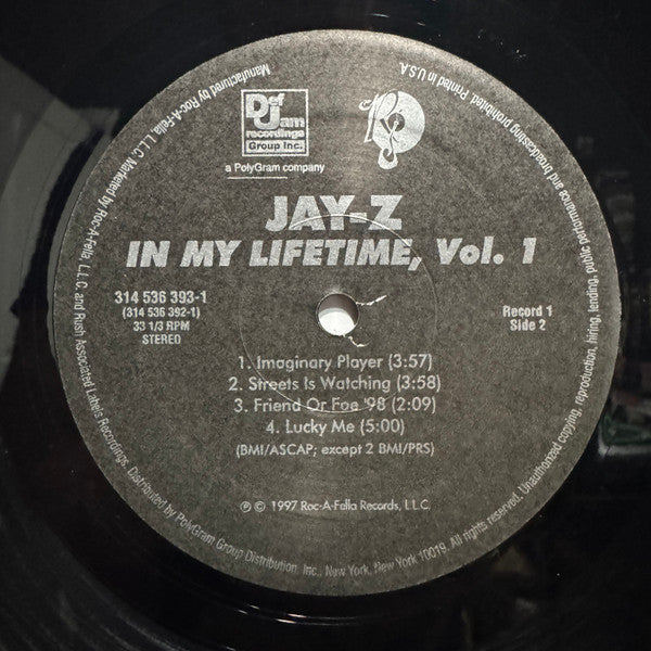 Jay-Z : In My Lifetime, Vol. 1 (2xLP, Album)