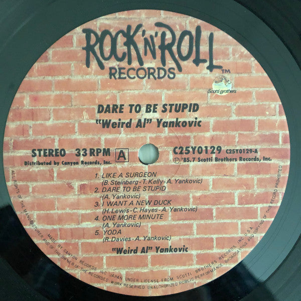"Weird Al" Yankovic : Dare To Be Stupid (LP, Album)
