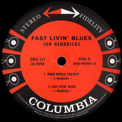 Jon Hendricks : Fast Livin' Blues (2x12", Ltd, Num, RE, RM, 180)