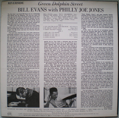 Bill Evans With "Philly" Joe Jones : Green Dolphin Street (LP, Album, Mono, RE)
