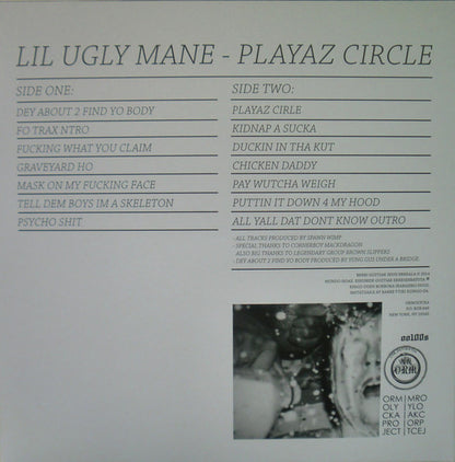 Lil Ugly Mane : Playaz Circle (LP, Album)