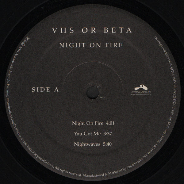 VHS Or Beta : Night On Fire (2xLP)