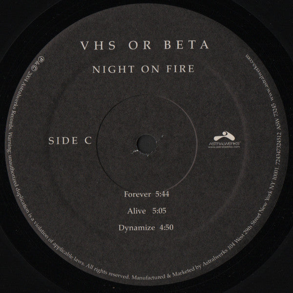 VHS Or Beta : Night On Fire (2xLP)
