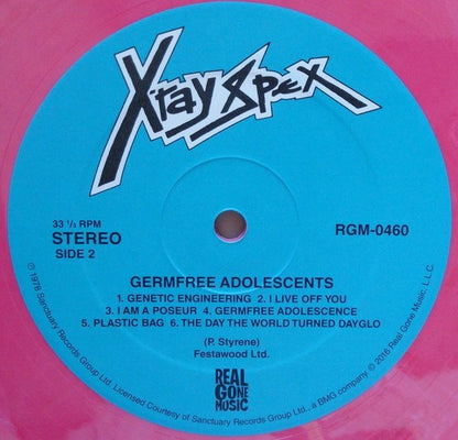 X-Ray Spex : Germfree Adolescents (LP, Album, RE, Pin)