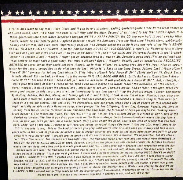 Various : We're A Happy Family - A Tribute To Ramones (2xLP, Comp, Ltd, RE, Neo)
